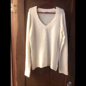 Angora v-neck sweater
